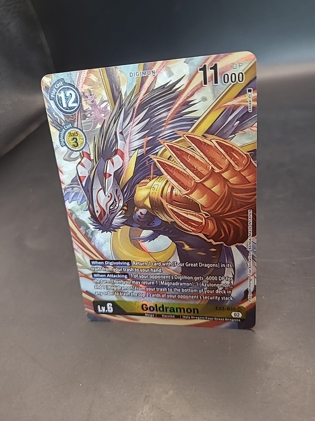 Goldramon EX3-035 Draconic Roar - Digimon Card - Alt Alternative Art