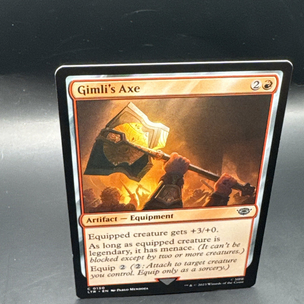 MTG LOTR Gimli's Axe Foil C0130 + 1 Regular Card