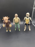 3 X Vintage Kenner Star Wars Figures Ree Yees, Prune Face & Biker Scout Trooper