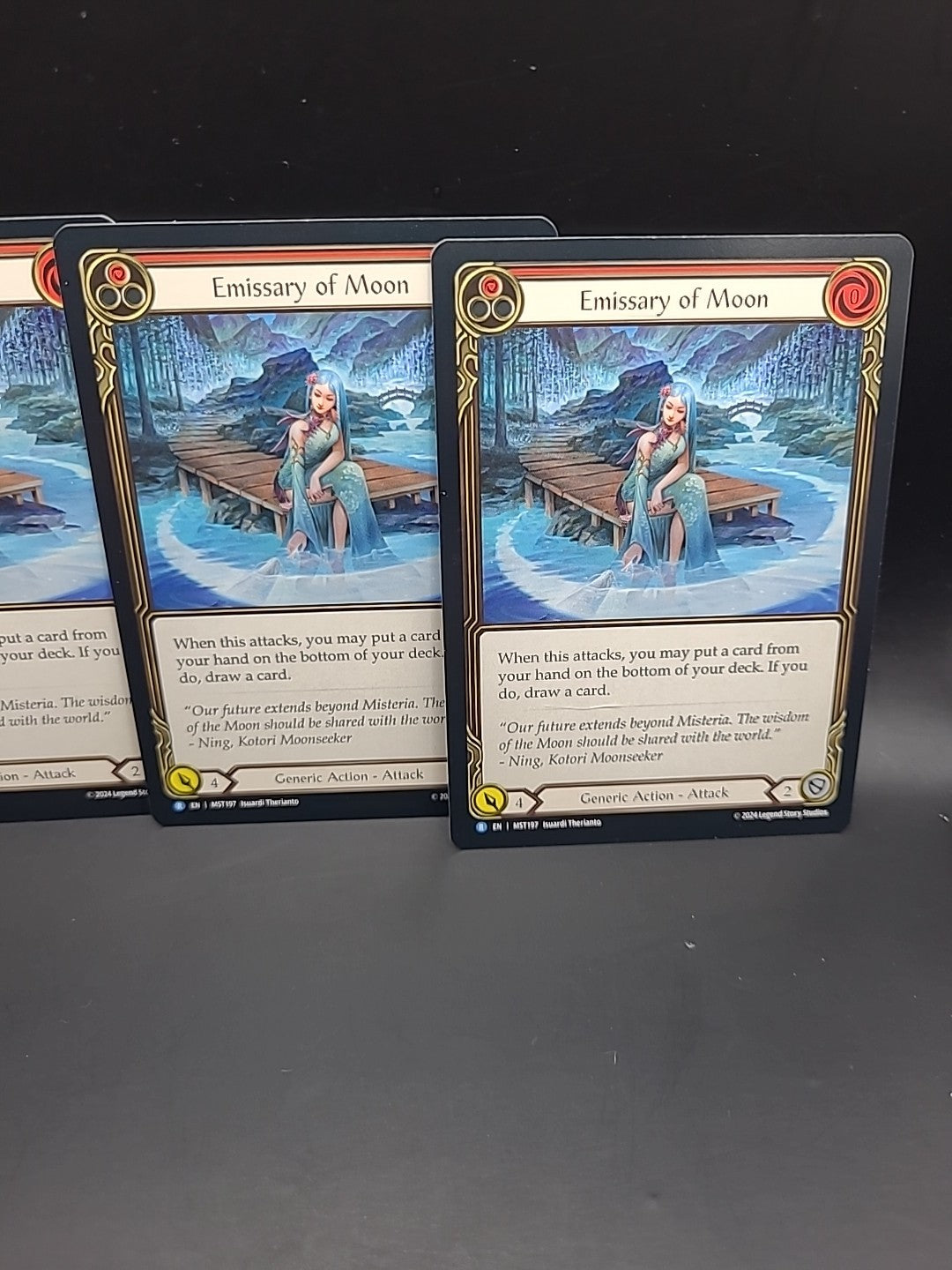 3 X Emissary of Moon Regular Cards - MST197 NM - FaB Flesh and Blood