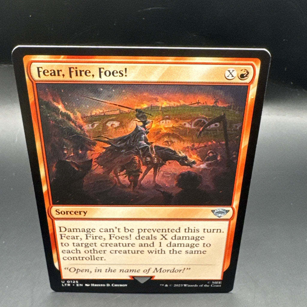 MTG Fear, Fire, Foes! (Foil) [Tales of Middle-Earth, + 1 Regular Card U0125