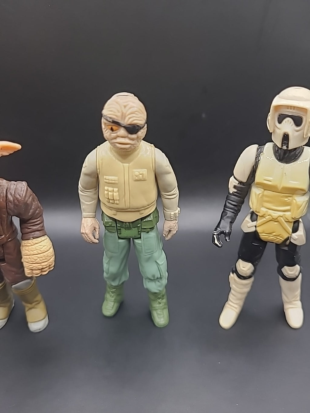 3 X Vintage Kenner Star Wars Figures Ree Yees, Prune Face & Biker Scout Trooper