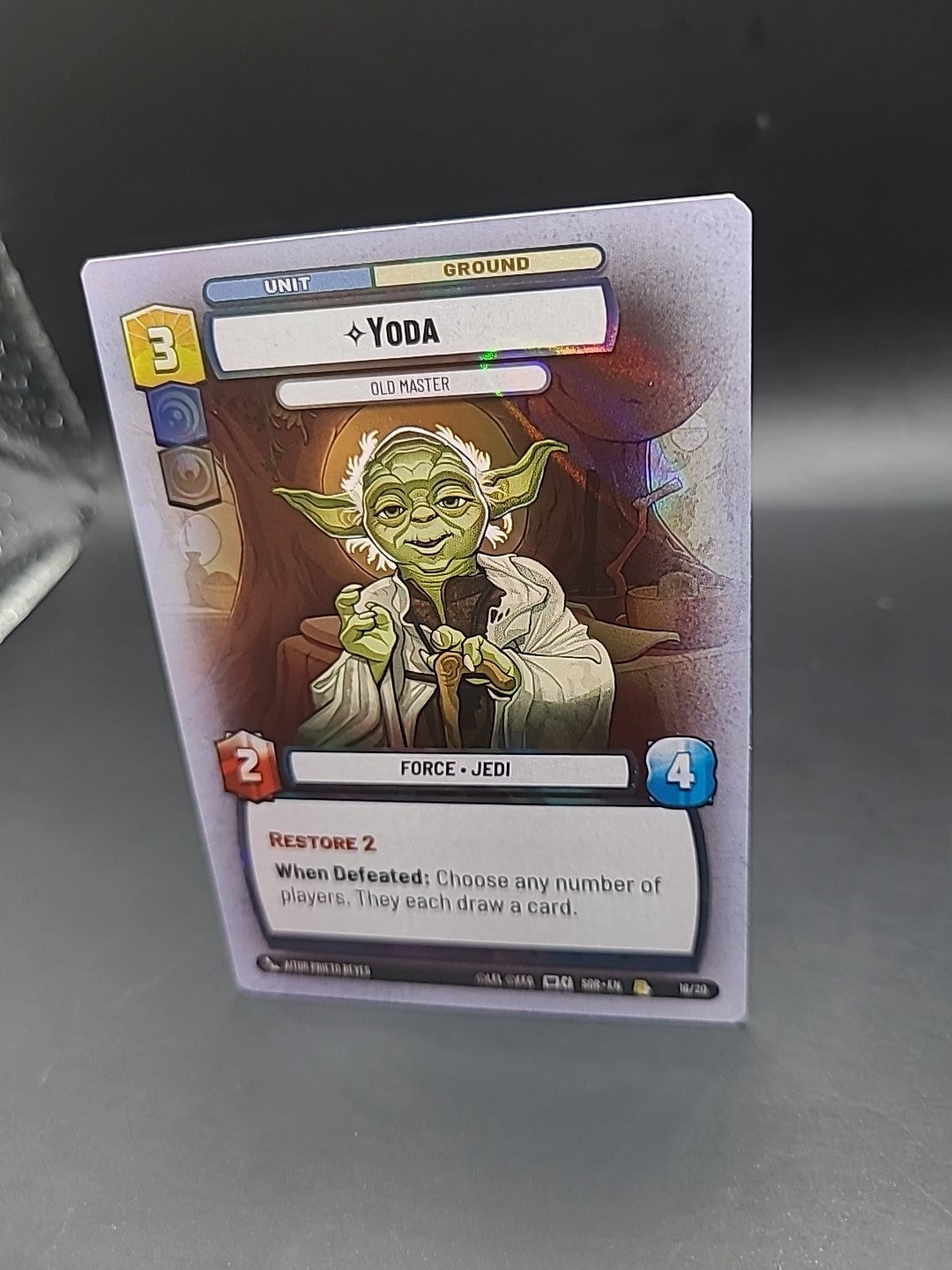 Star Wars Unlimited Foil Hyperspace OP Card 16/20 Yoda