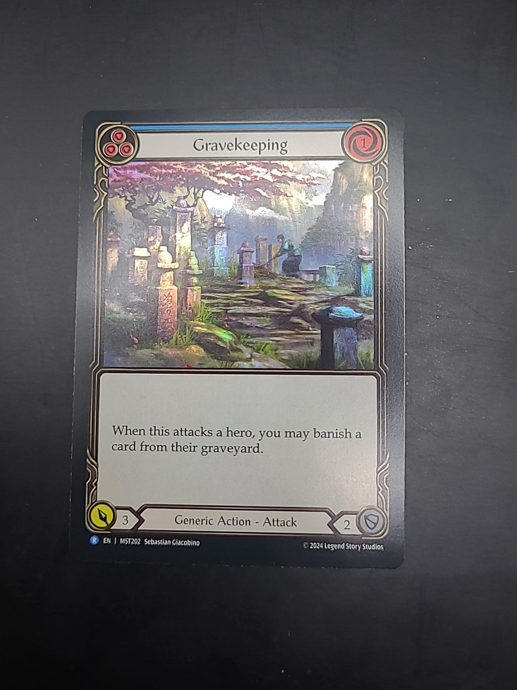 Gravekeeping Blue Foil - MST202 NM - FaB Flesh and Blood