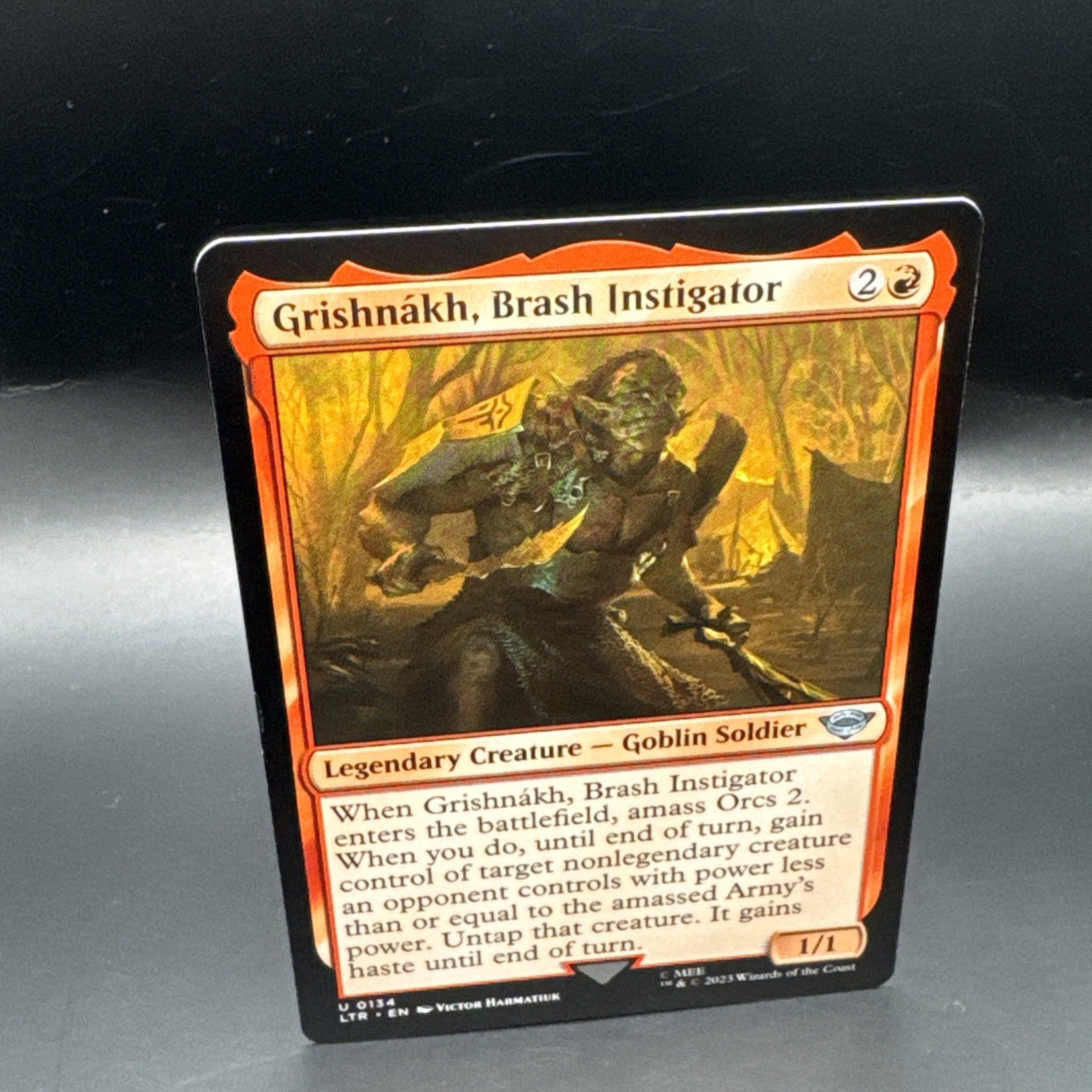 MTG Grishnakh, Brash Instigator - Foil C0135 + 1 Regular Card