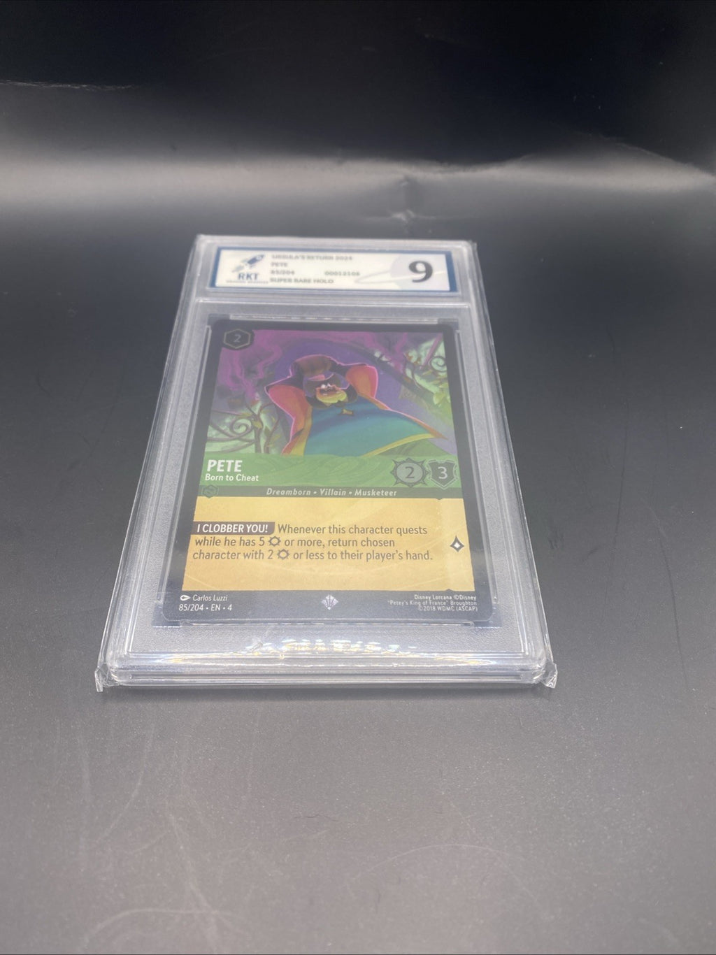 GRADED DISNEY LORCANA URSULAS RETURN PETE FOIL SUPER