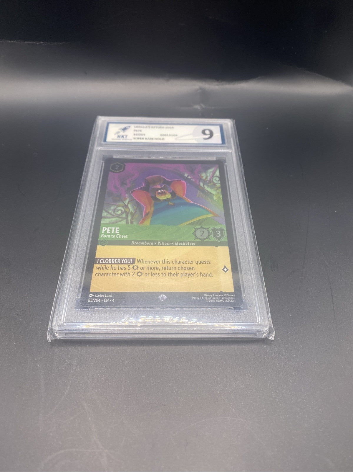 GRADED DISNEY LORCANA URSULAS RETURN PETE FOIL SUPER