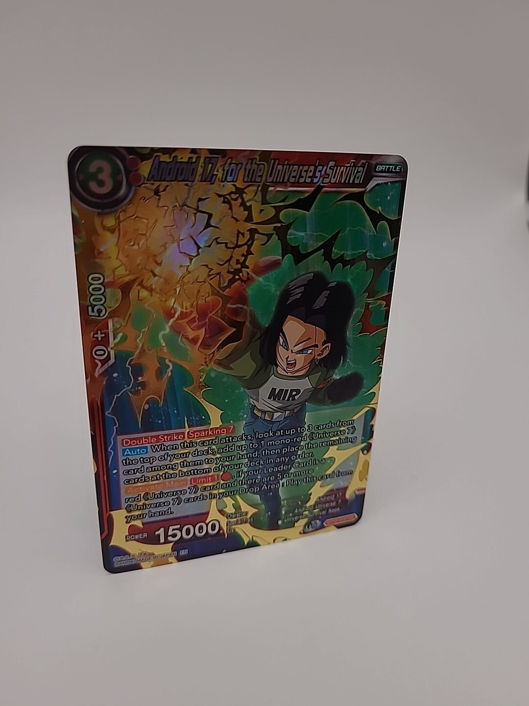 Dragon Ball Super Card Android 17 For The Universe Survival BT16-008 SR