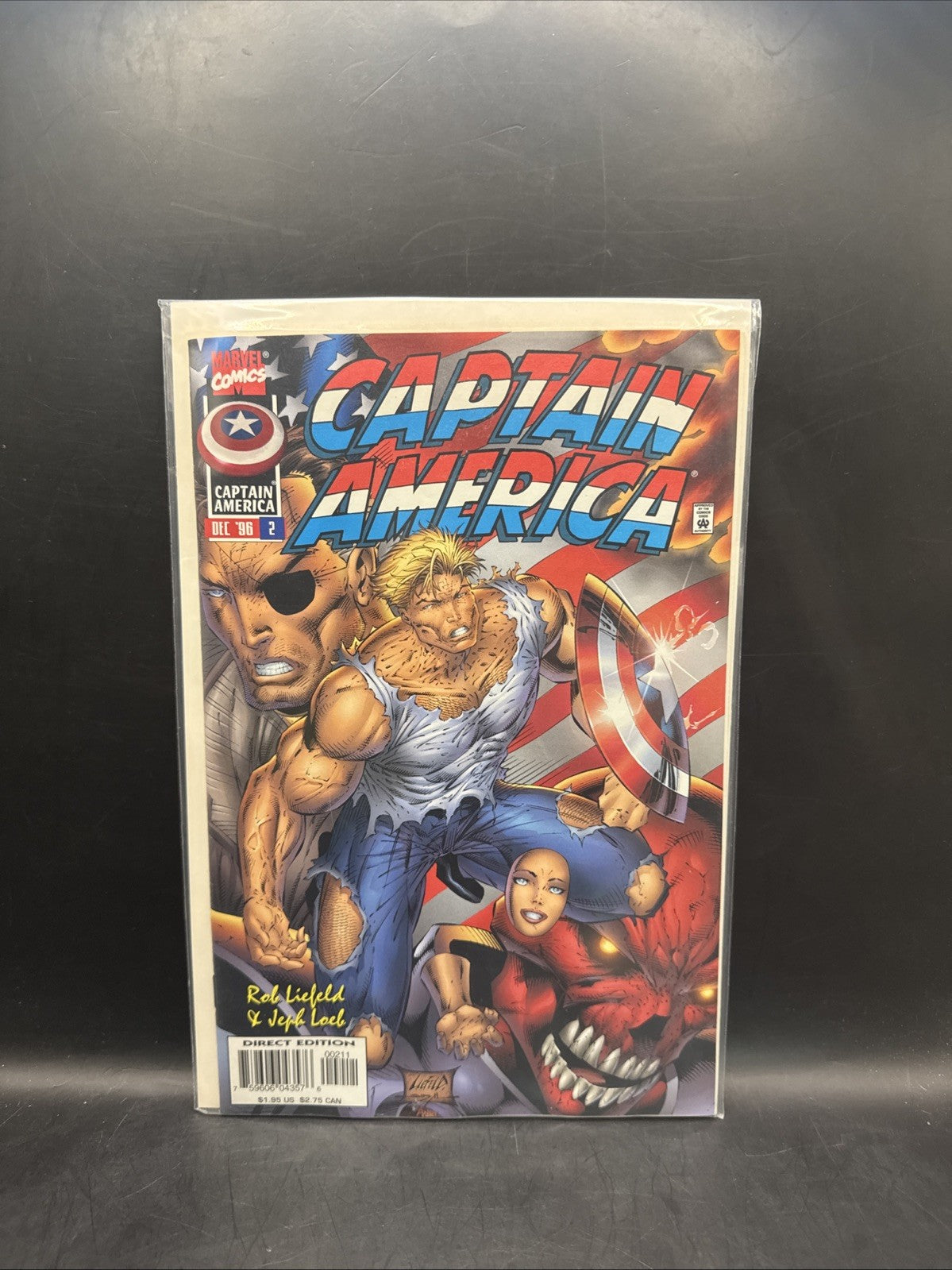 CAPTAIN AMERICA #2 - ROB LIEFELD ART! MARVEL, HEROES REBORN, I COMBINE SHIPPING!