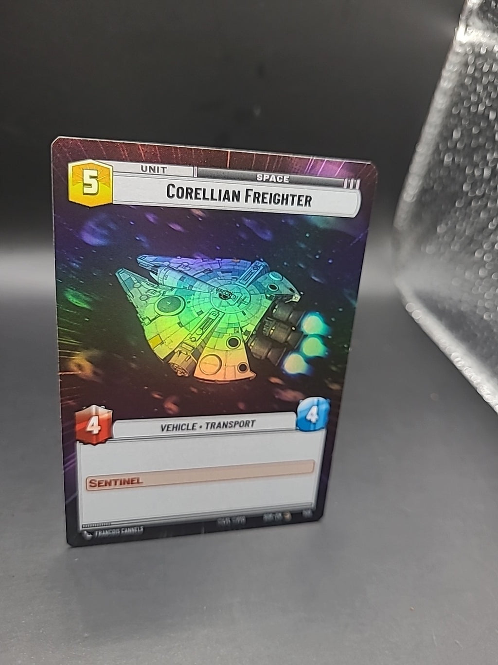 Star Wars Unlimited Foil Hyperspace Card #508 Corellian Freighter