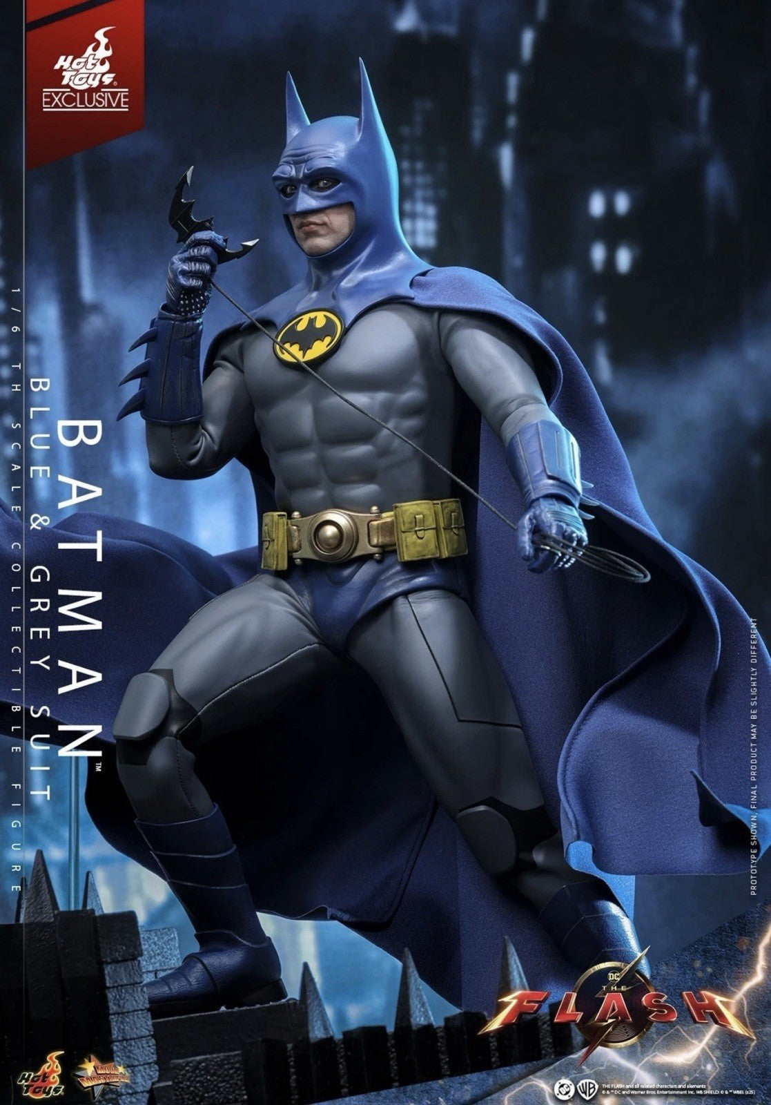 Hot Toys MMS834 1/6 Scale Action Figure The Flash Batman (Blue & Grey Suit)