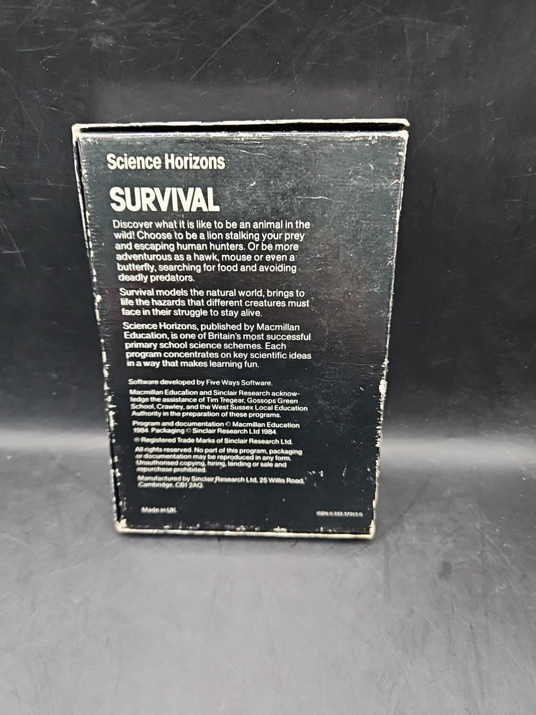 Sinclair ZX Spectrum 48k Science Horizons Survival Game - 1984 - Tested