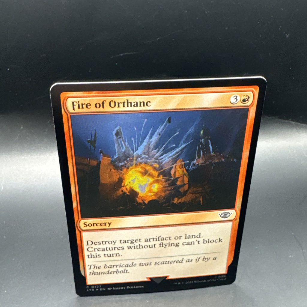 Fire of Orthanc C0127 Common Foil Lord of the Rings MTG + 1 Regular Card