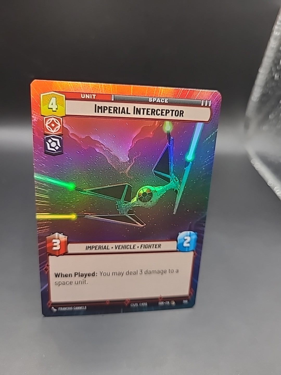 Star Wars Unlimited Foil Hyperspace Card #396 Imperial Interceptor