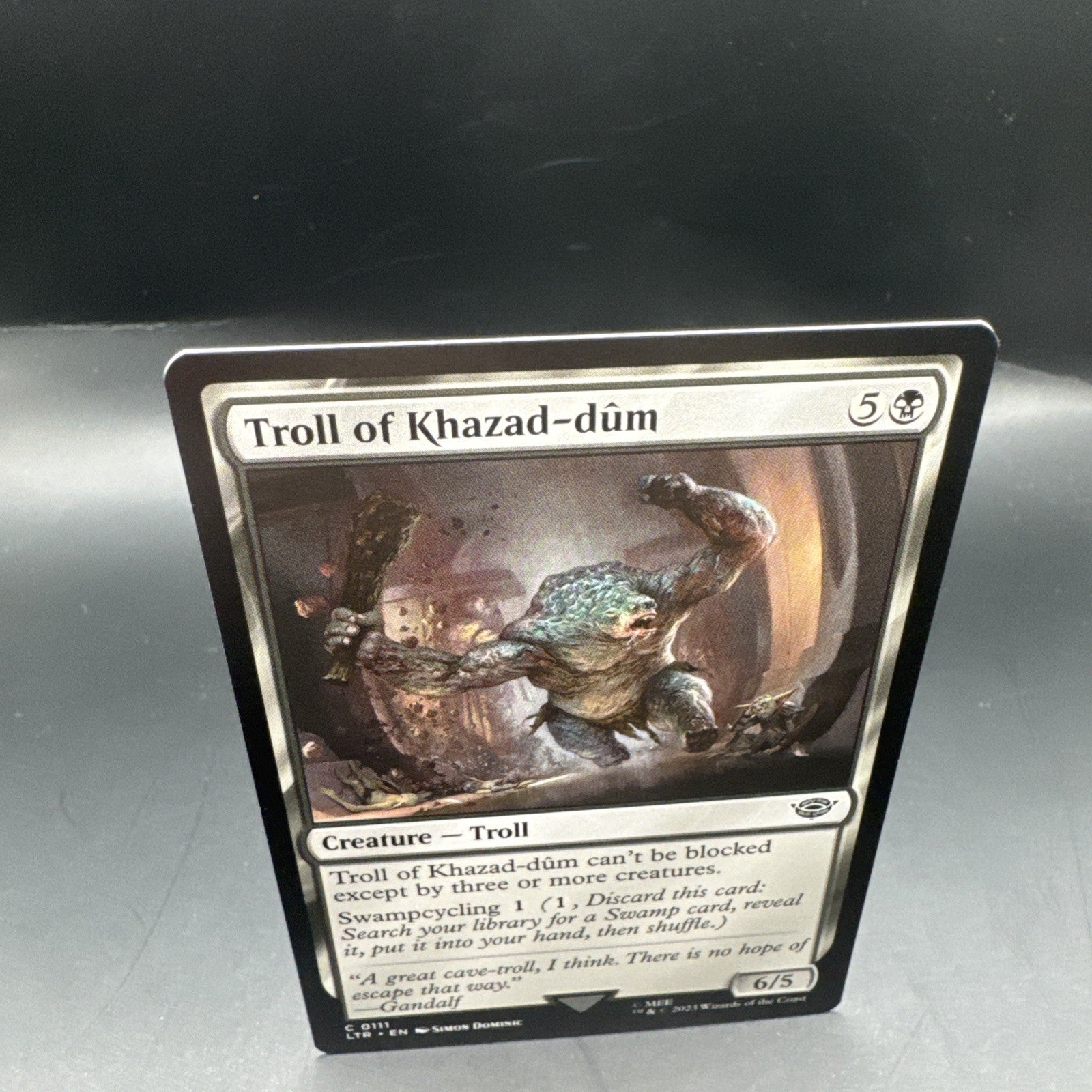 MTG Troll of Khazad-dum (Foil) Tales of Middle-Earth C0111 + 1 Regular Card