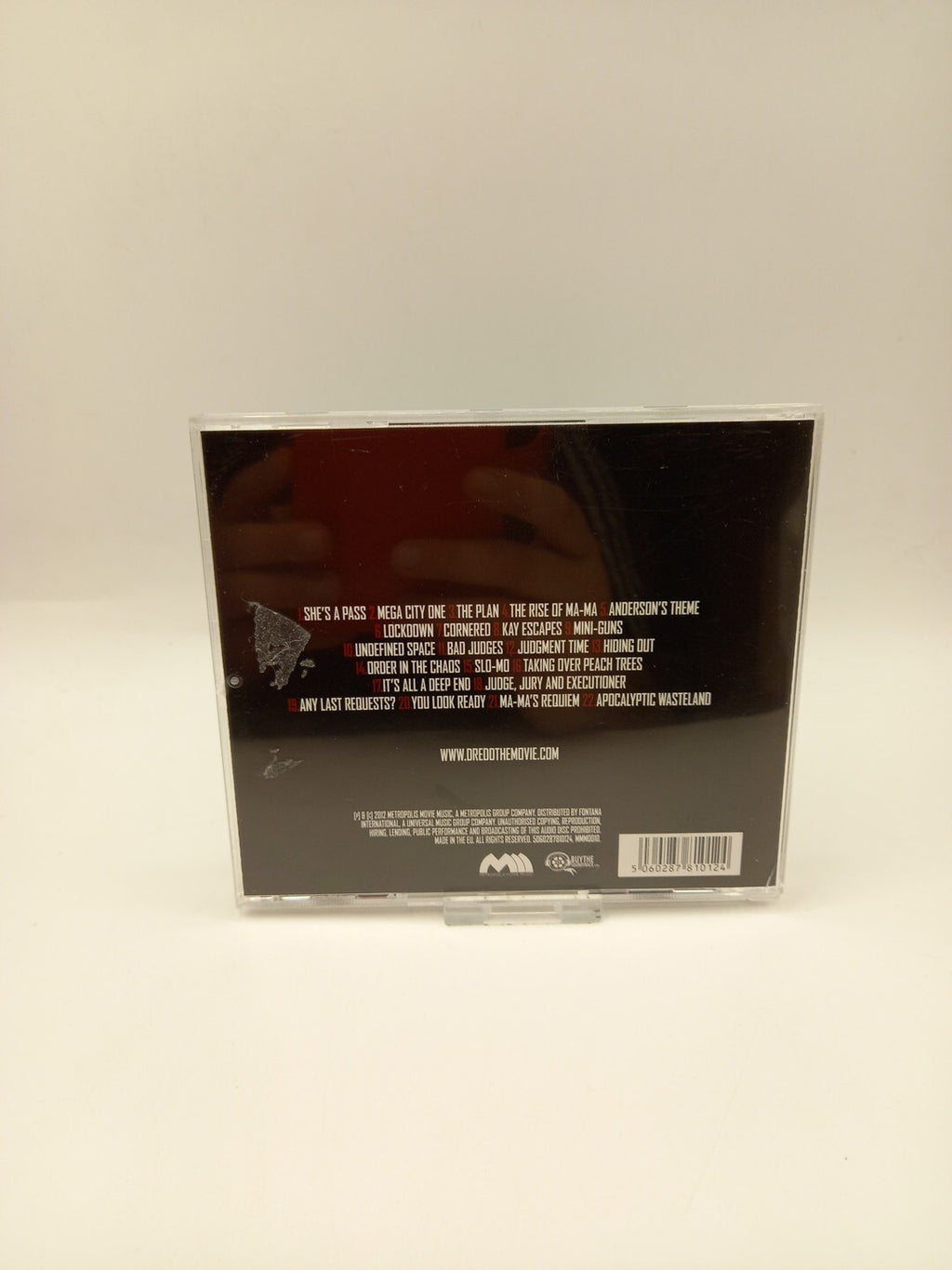 Dredd Original Film Soundtrack CD: By Paul Leonard- Morgan