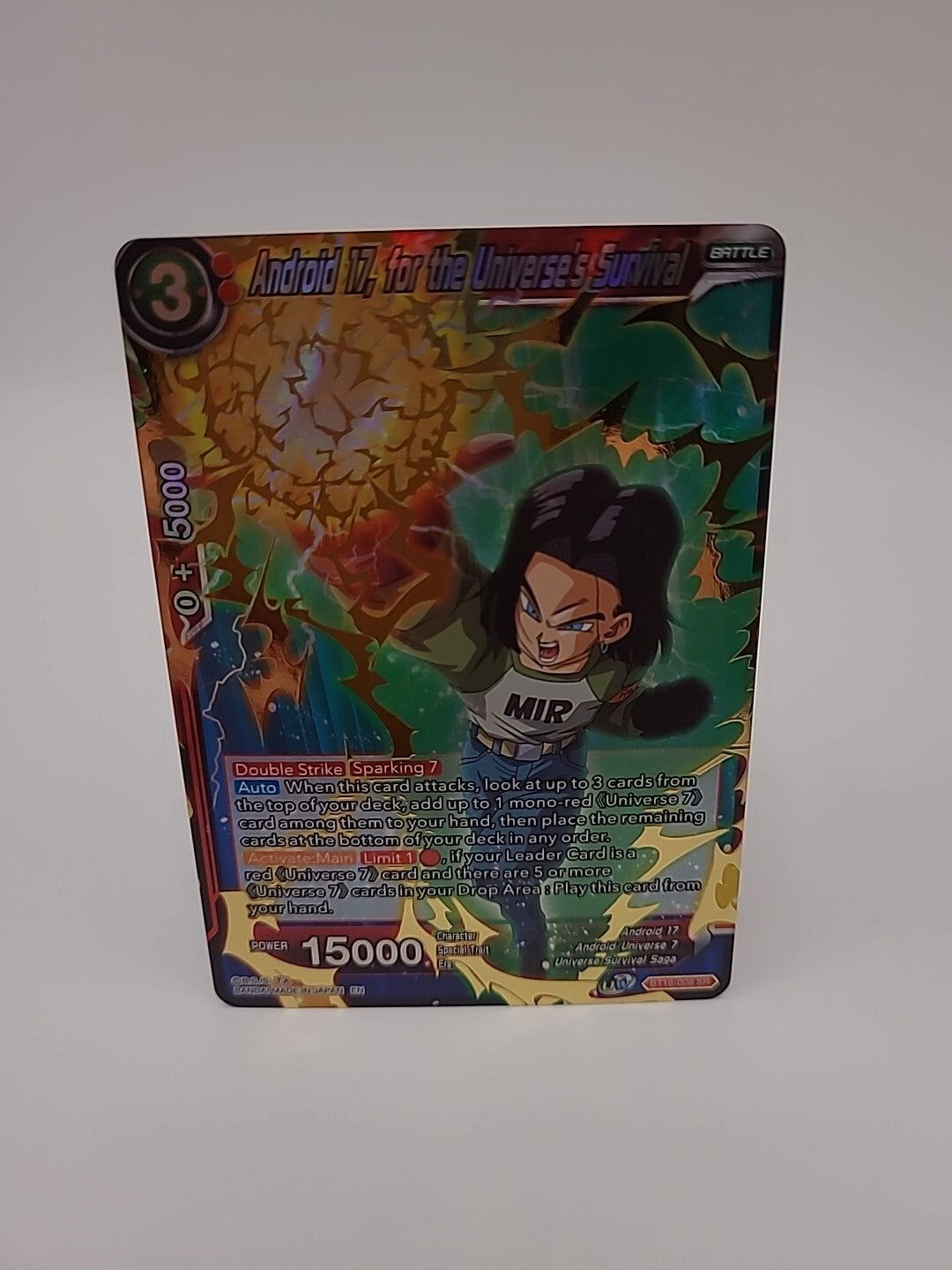 Dragon Ball Super Card Android 17 For The Universe Survival BT16-008 SR
