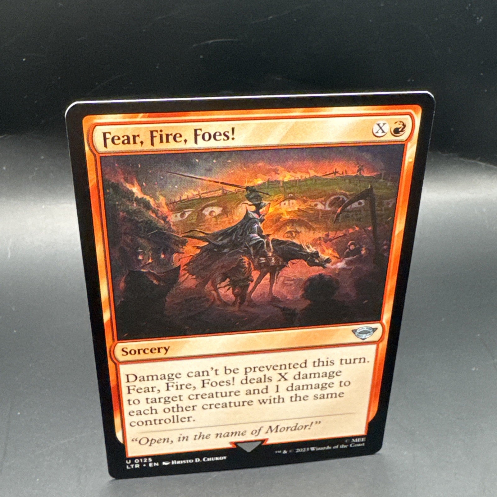 MTG Fear, Fire, Foes! (Foil) [Tales of Middle-Earth, + 1 Regular Card U0125