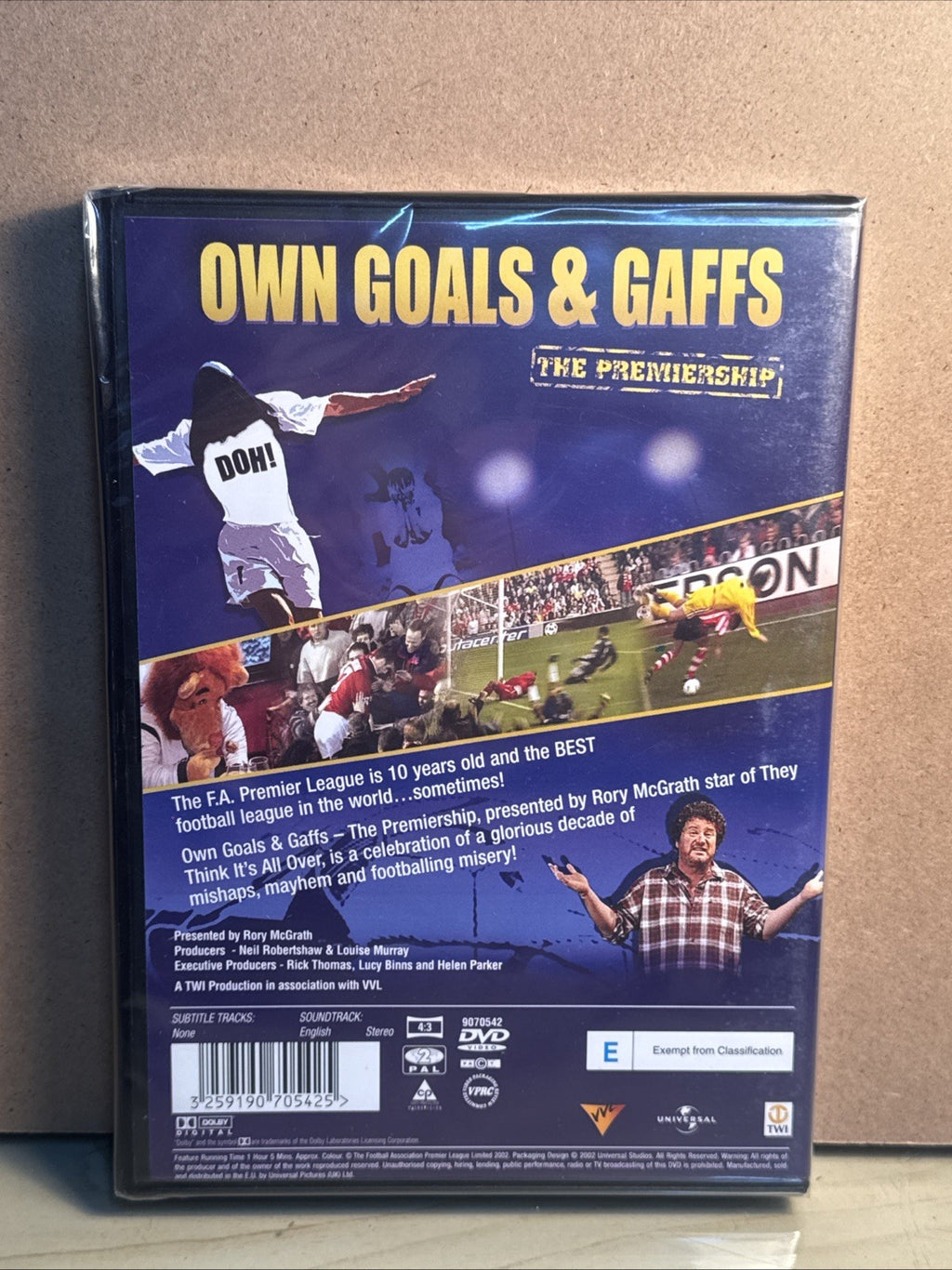 Premiership Own Goals and Gaffs (DVD) Rory Mcgrath New And Sealed