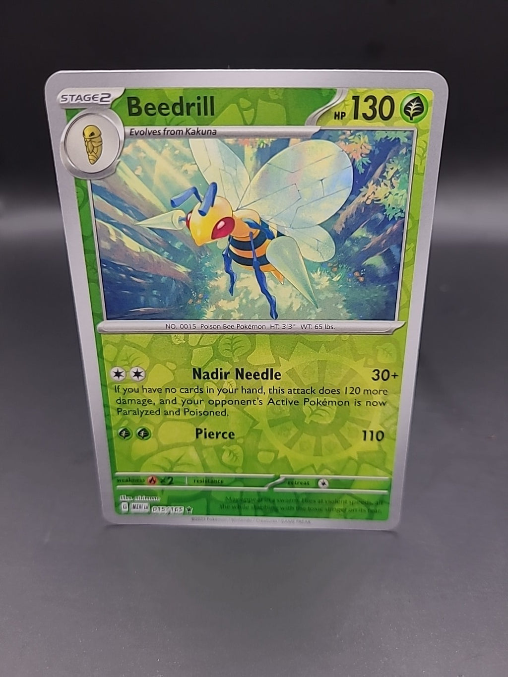 Beedrill 015/165 Scarlet & Violet 151 Reverse Holo Pokemon Card