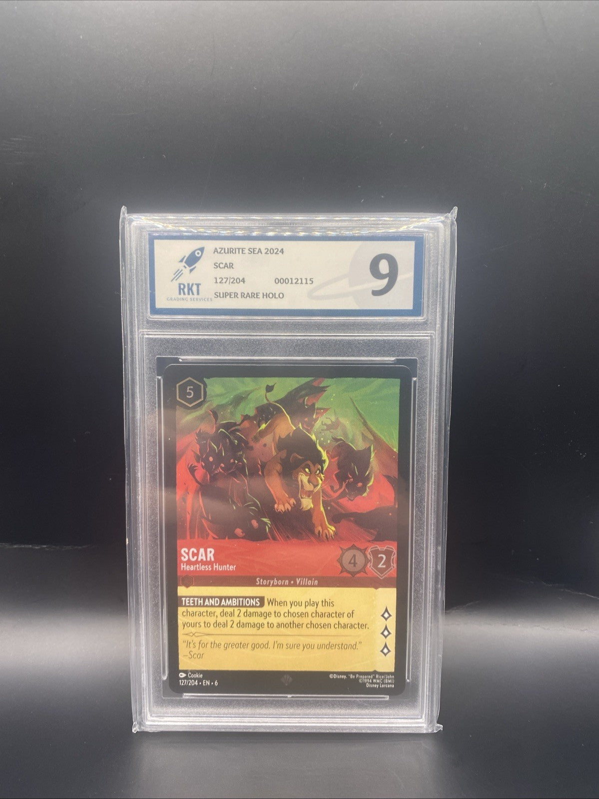 GRADED DISNEY LORCANA AZURITE SEA FOIL SCAR
