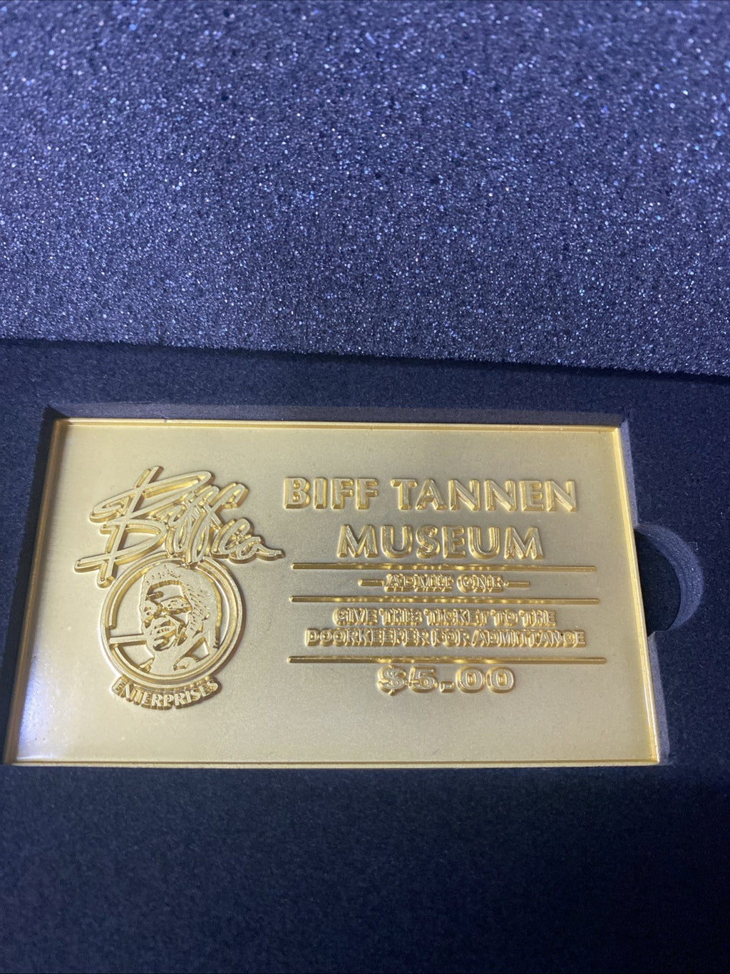 Back to the Future 24K Gold Plated Biff's Pleasure Paradise Casino Souvenir Set