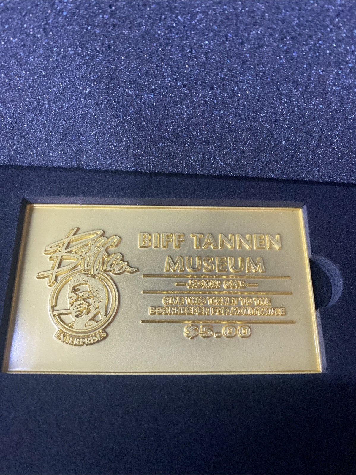 Back to the Future 24K Gold Plated Biff's Pleasure Paradise Casino Souvenir Set