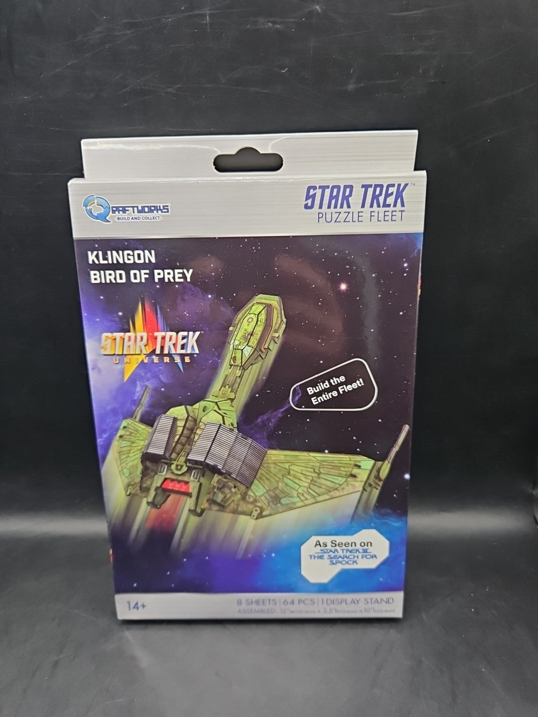Star Trek III Search For Spock Klingon Bird Of Prey Qraftworks Puzzle Fleet-New