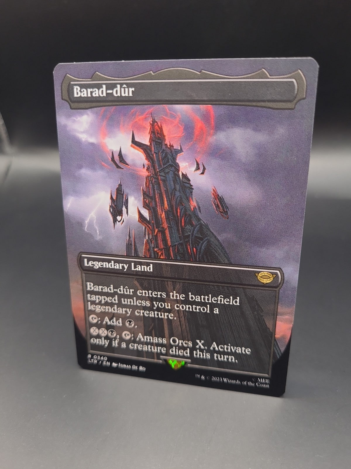 BORDERLESS Barad-dur #340 ~ The Lord of the Rings [ NM ] [ Magic MTG ]