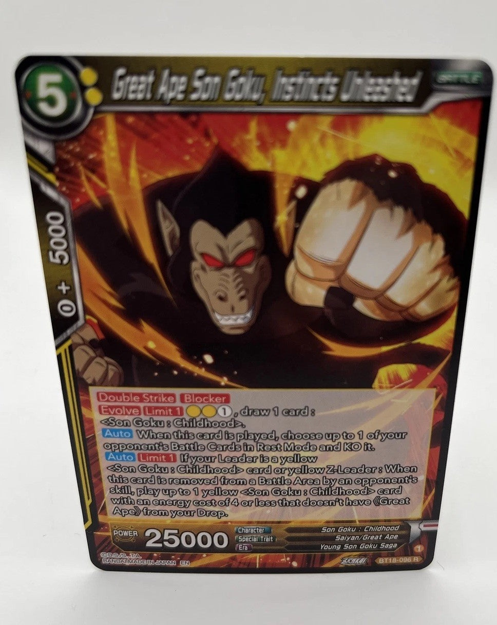 Dragon Ball Super Card Game Great Ape Son Goku BT18-096 R Non Foil