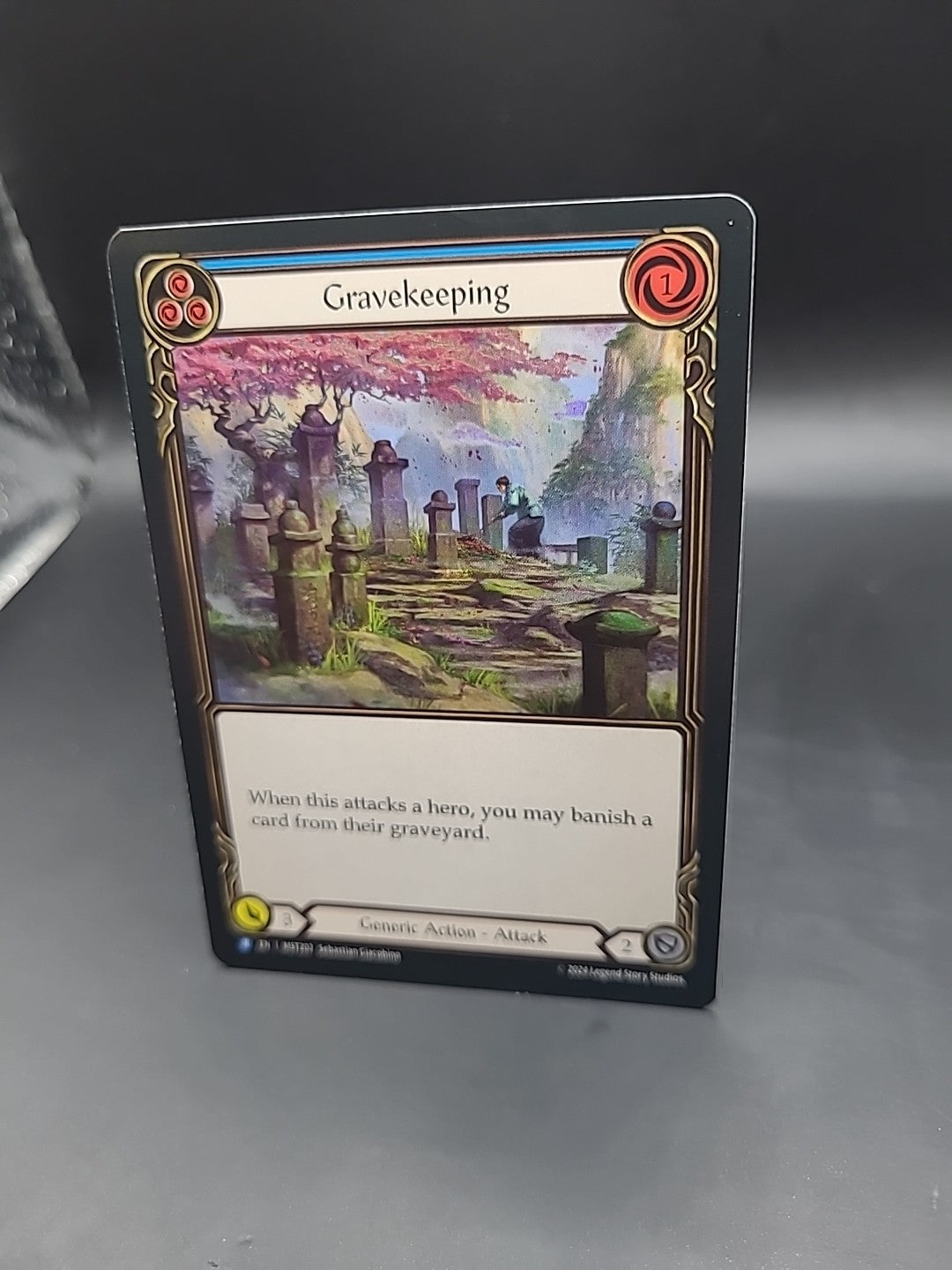 Gravekeeping Blue Foil - MST202 NM - FaB Flesh and Blood