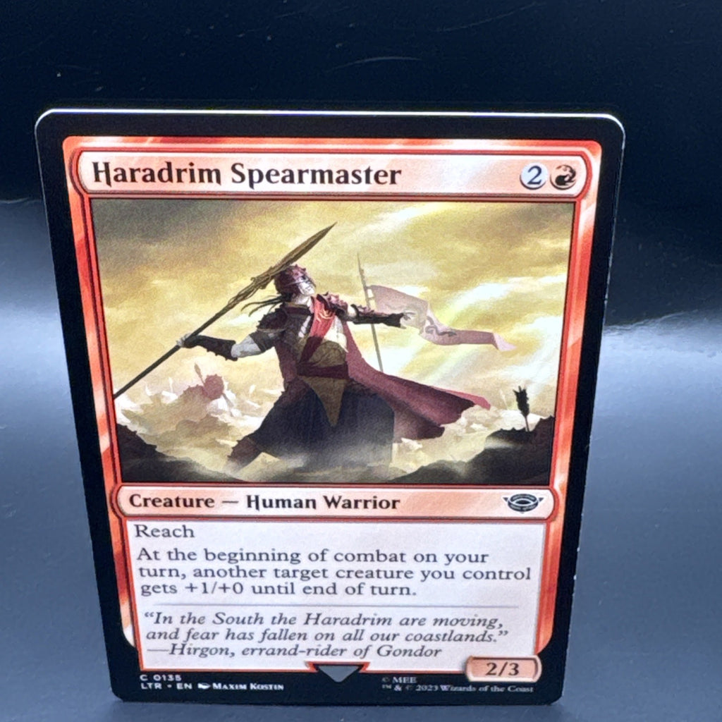 MTG Haradrim Spearmaster (Foil) C0135 Lord of the RIngs + 1 Regular Card