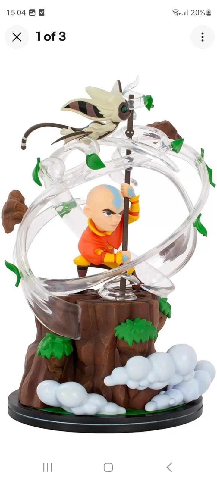 Quantum Mechanix AVATAR AIRBENDER - Aang - Diorama Q-Fig Max Elite 23cm, Multi-c