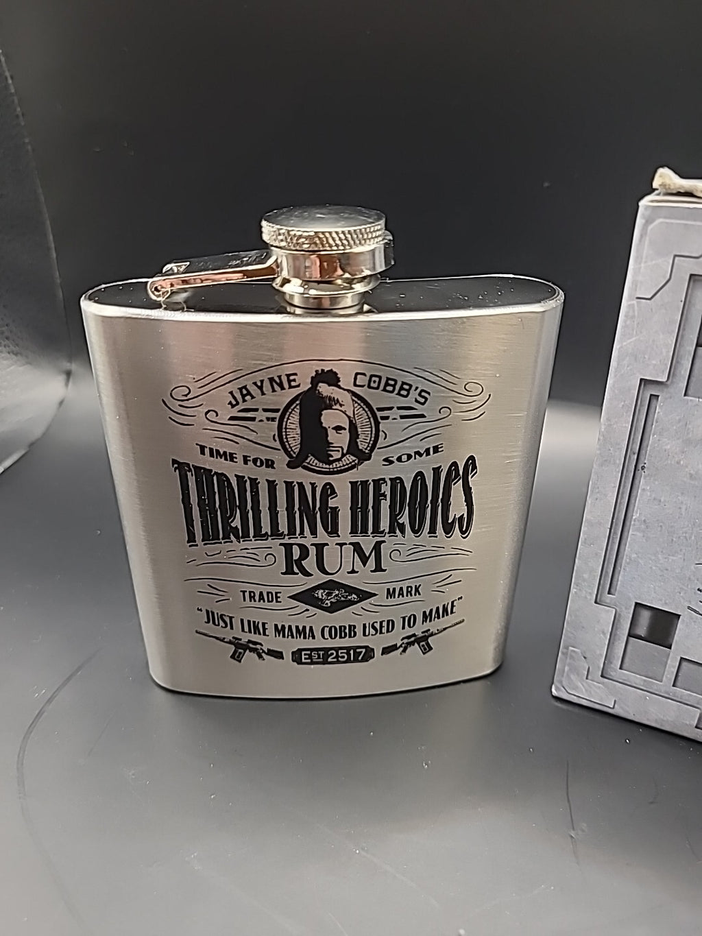 Firefly Stainless Steel 6 oz Hip Flask Jayne Thrilling Heroics QMX