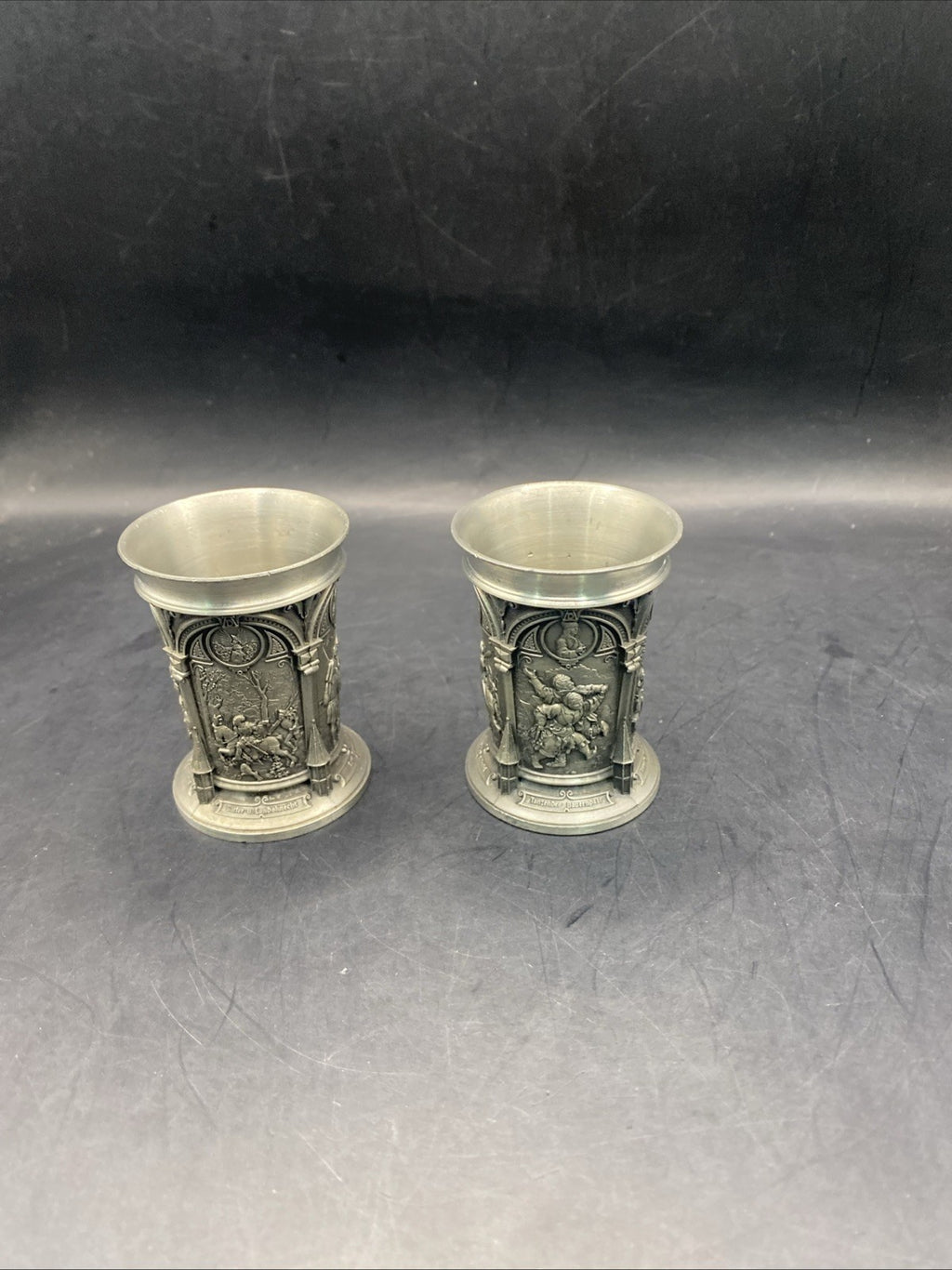 Zinn-Galerie Pewter 2 Shot Glasses NO BOX