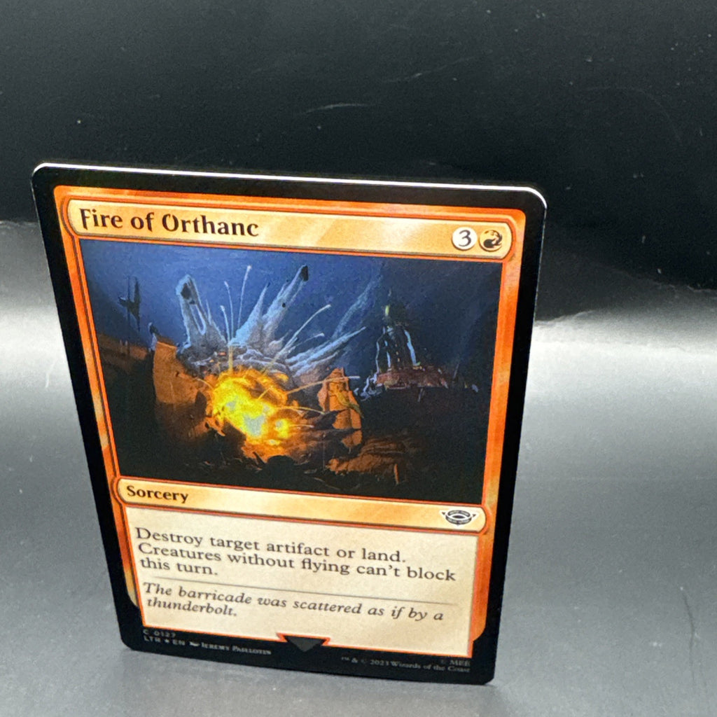 Fire of Orthanc C0127 Common Foil Lord of the Rings MTG + 1 Regular Card