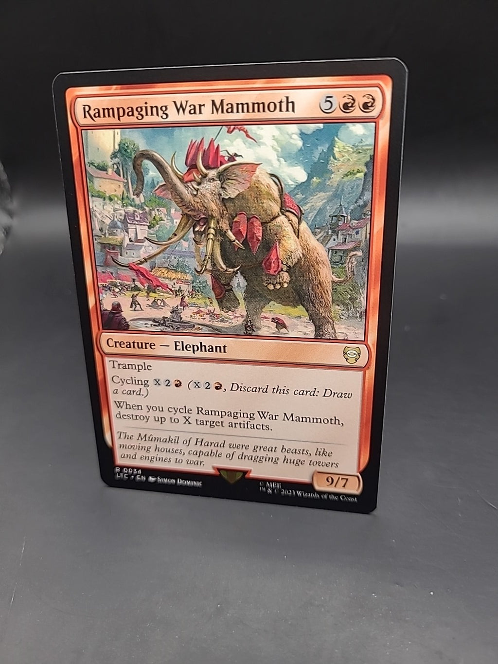 Rampaging War Mammoth ~ Commander: The Lord of the Rings [ NM ] MTG R 0034