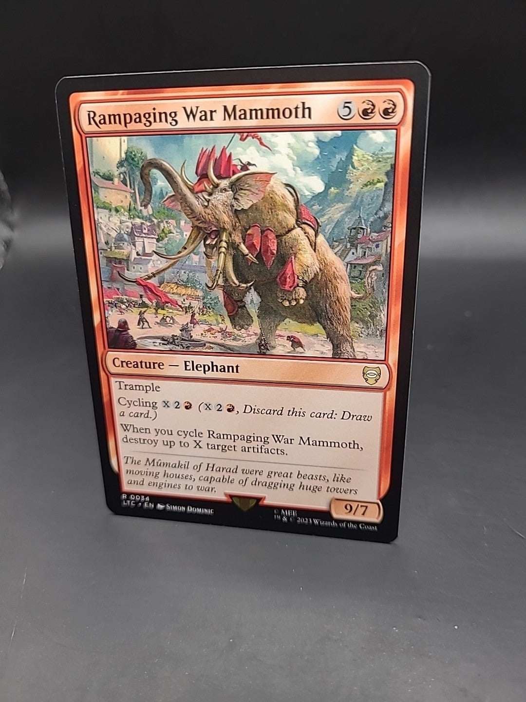 Rampaging War Mammoth ~ Commander: The Lord of the Rings [ NM ] MTG R 0034