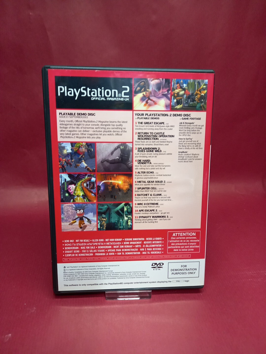 Demo Disc 37 Official UK Playstation 2 Magazine - Sony PS2 Playstation 2 