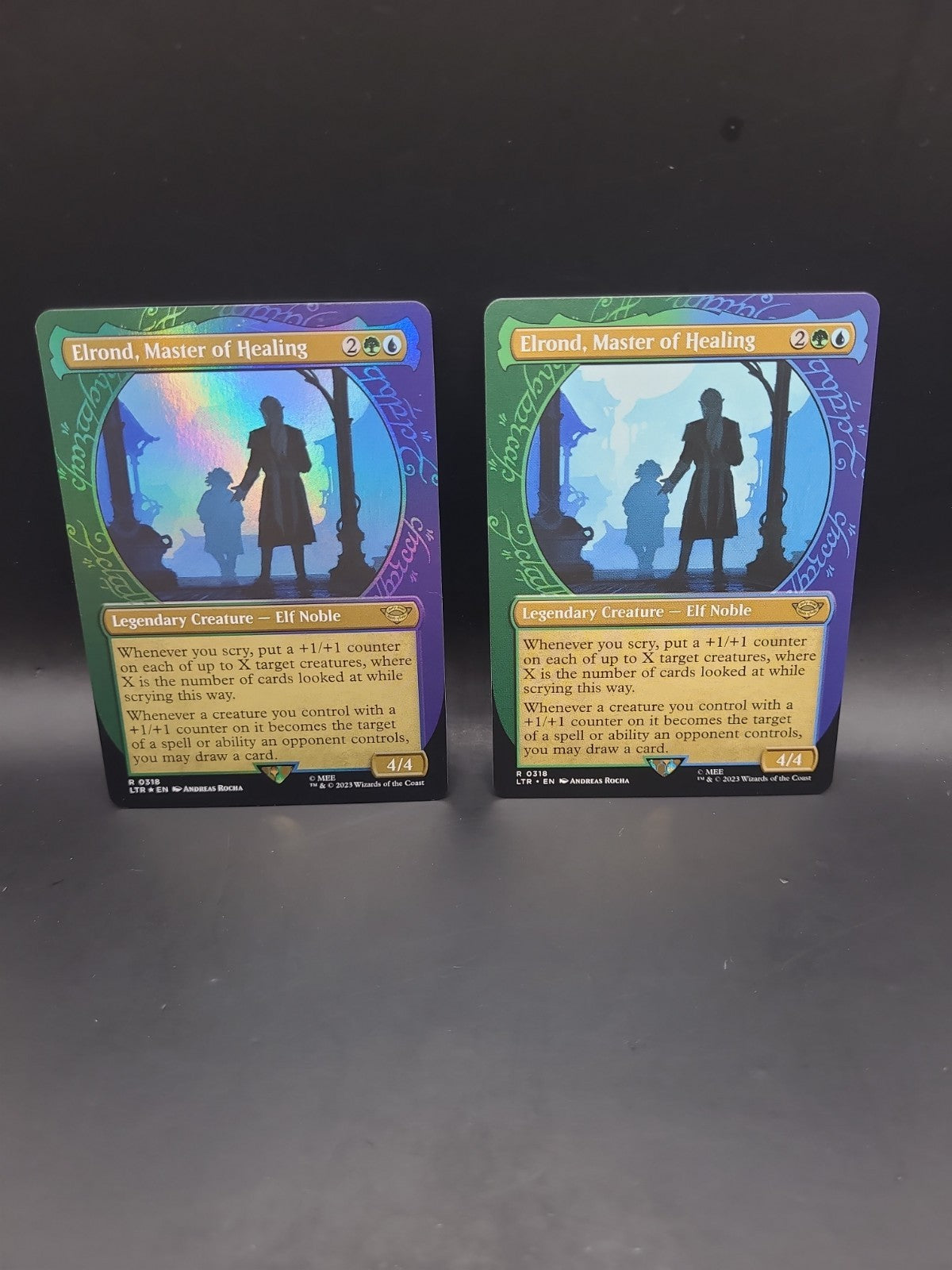 Elrond, Master of Healing 0318 Showcase Foil & Reg Lord Of The Rings LTR MTG NM