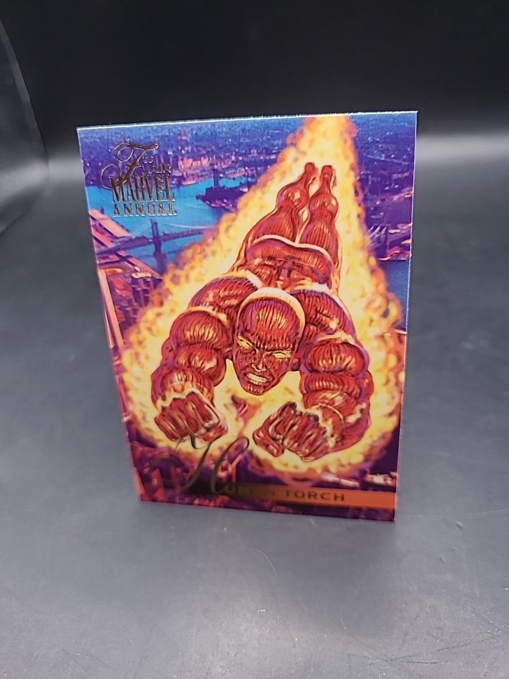 1995 Flair Marvel Annual #79 Human Torch