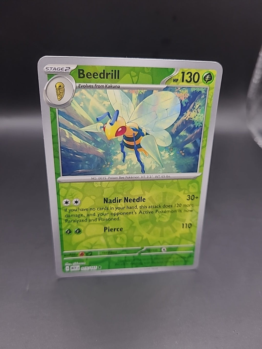 Beedrill 015/165 Scarlet & Violet 151 Reverse Holo Pokemon Card