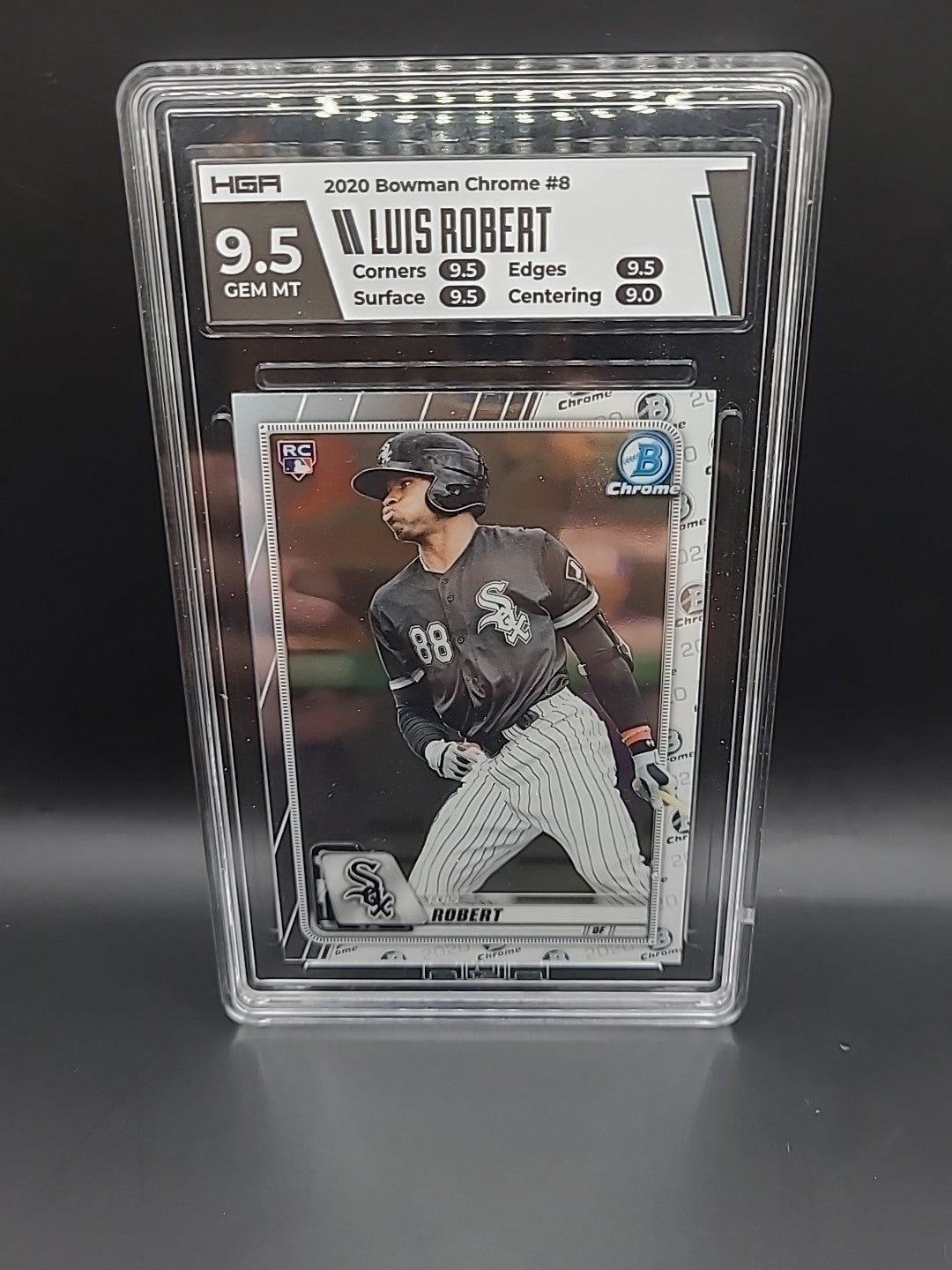 2020 Bowman Chrome LUIS ROBERT #8 Rookie Card Graded 9.5 HGA
