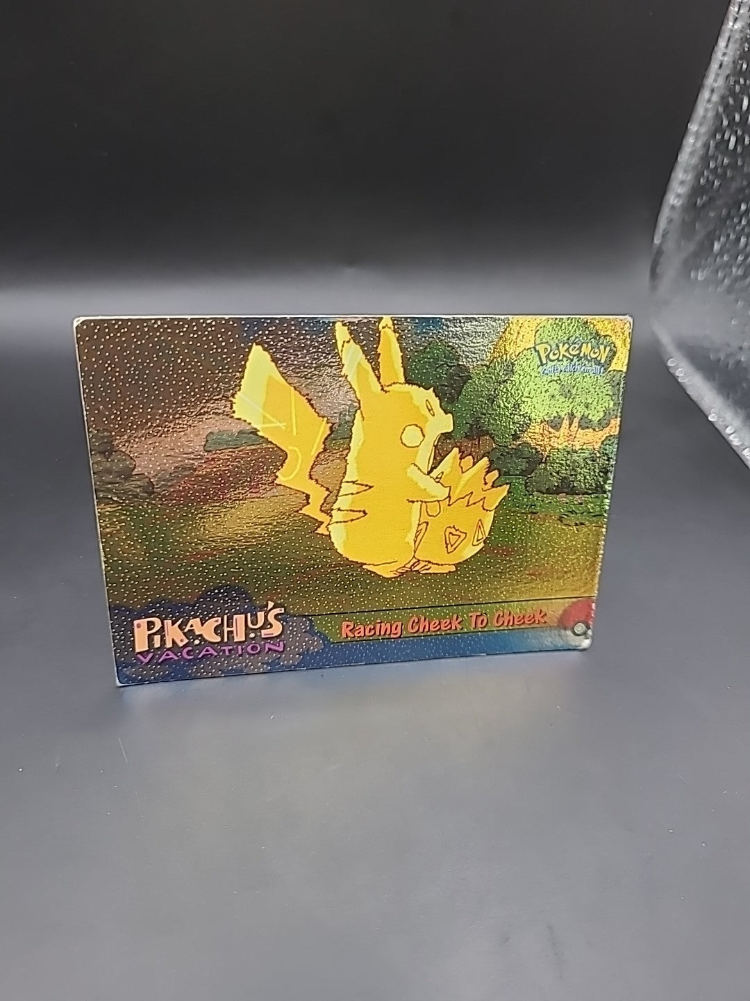 Topps Racing Cheek to Cheek #48 Pikachu's Vacation Pokemon Card Textured Holo