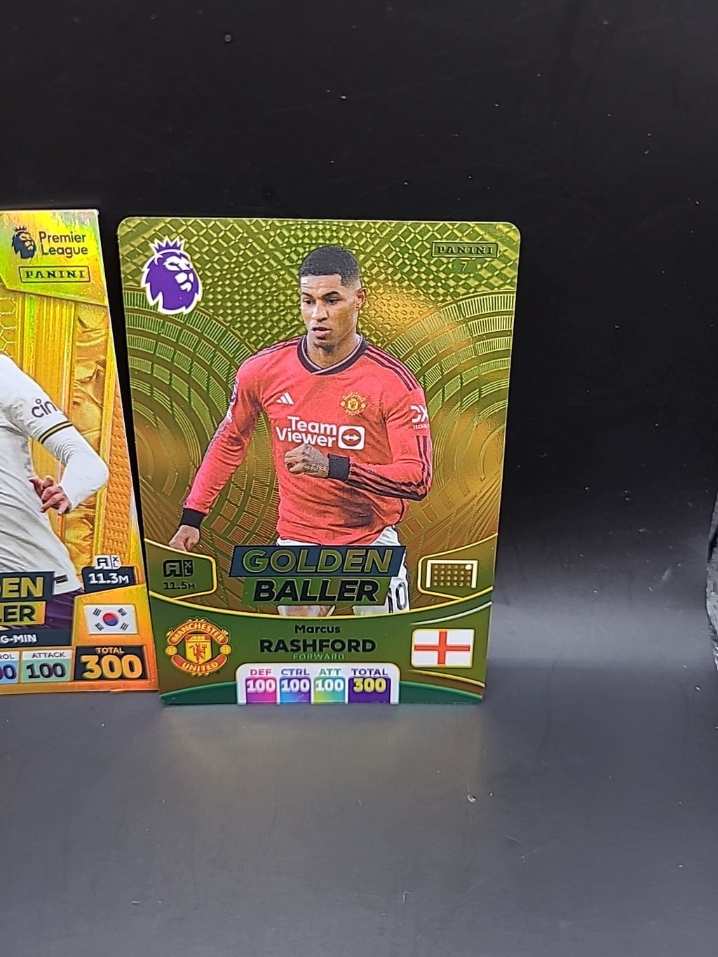 Panini Golden Ballers 23/24 Son Heung-Min & Marcus Rashford Cards