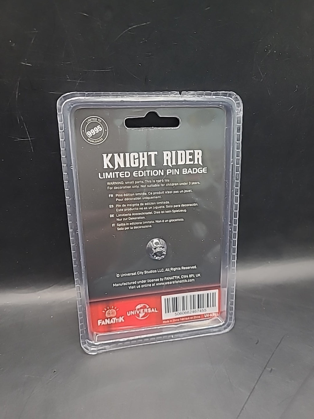 Knight Rider Limited Edition Pin Badge - 9,995 Worldwide