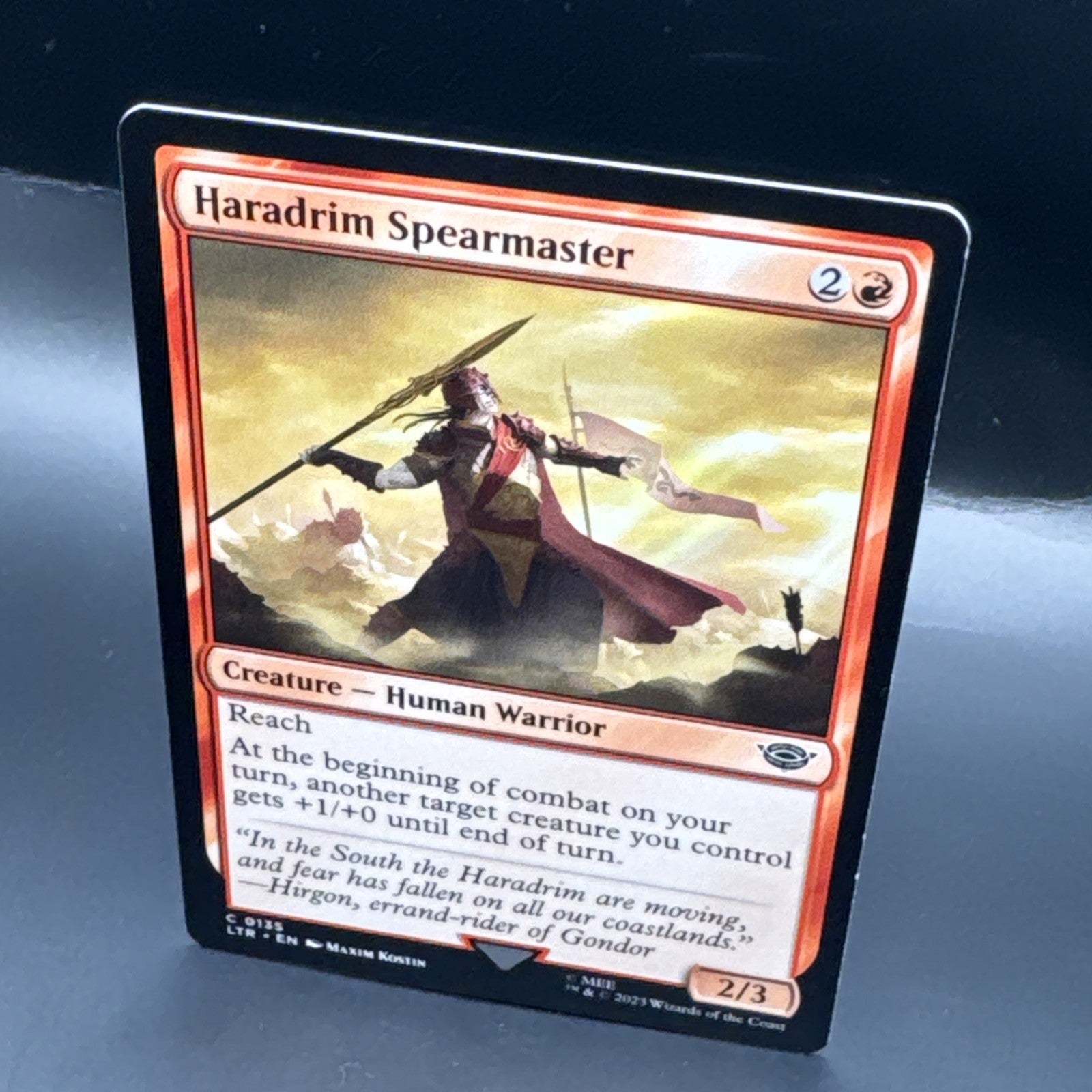 MTG Haradrim Spearmaster (Foil) C0135 Lord of the RIngs + 1 Regular Card
