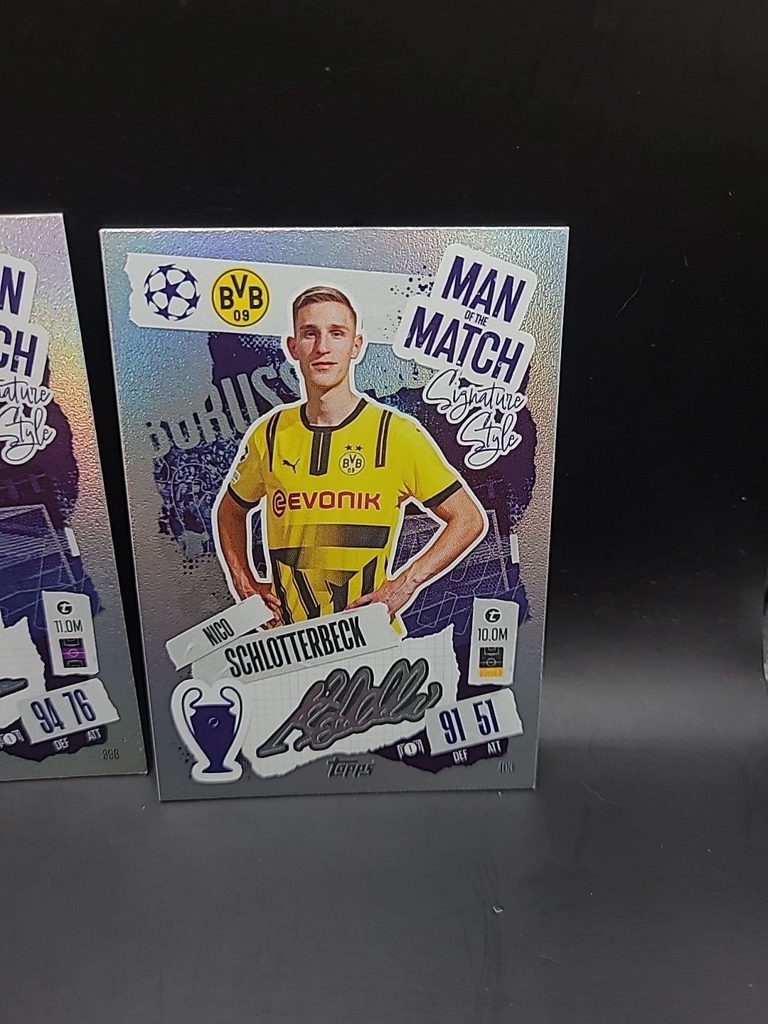 24/25 Declan Rice & Nico Schlotterbeck Topps Match Attax Cards #398 & #403