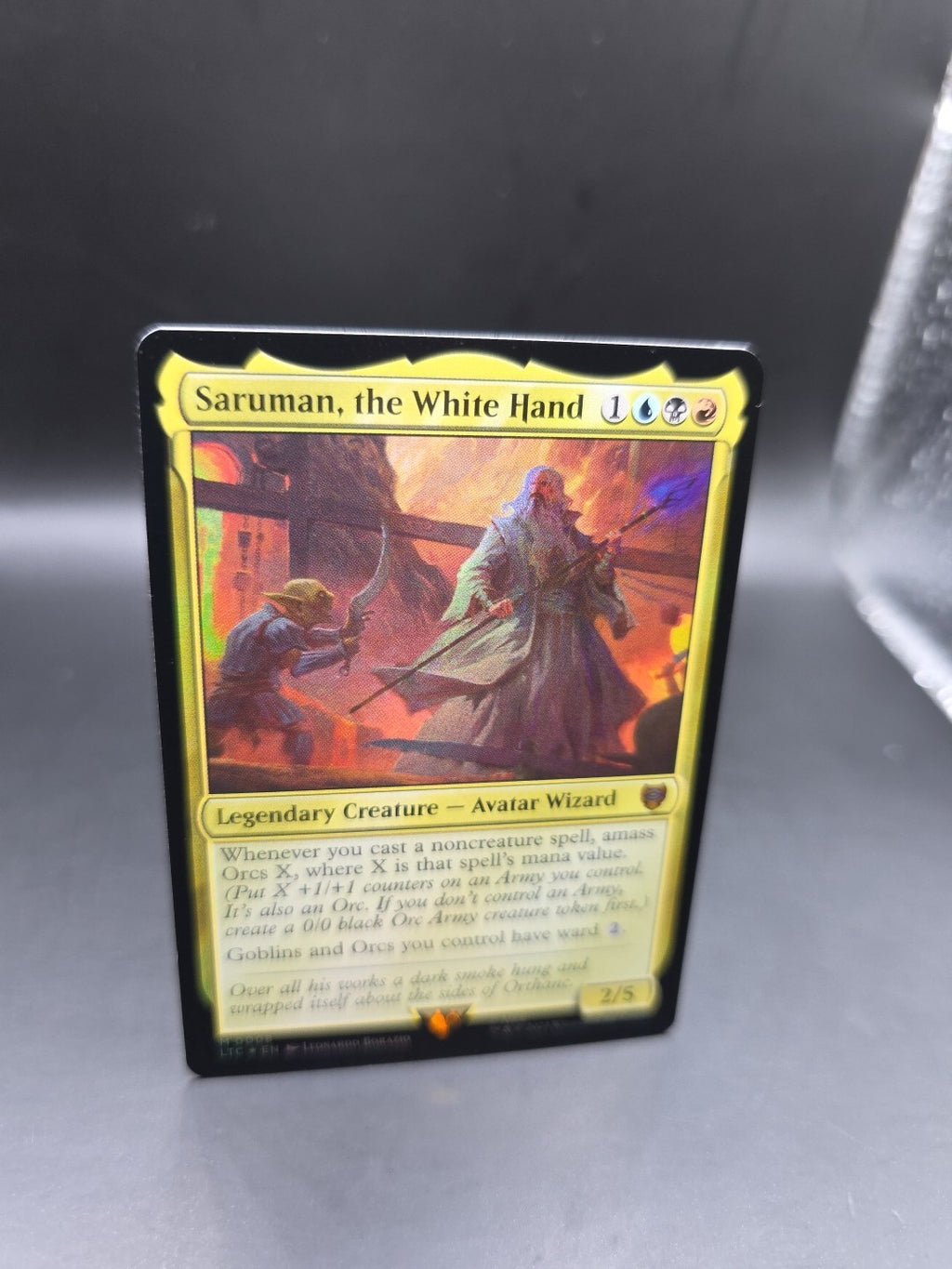 1x FOIL SARUMAN, THE WHITE HAND - Lord of the Rings - MTG - Magic the Gathering
