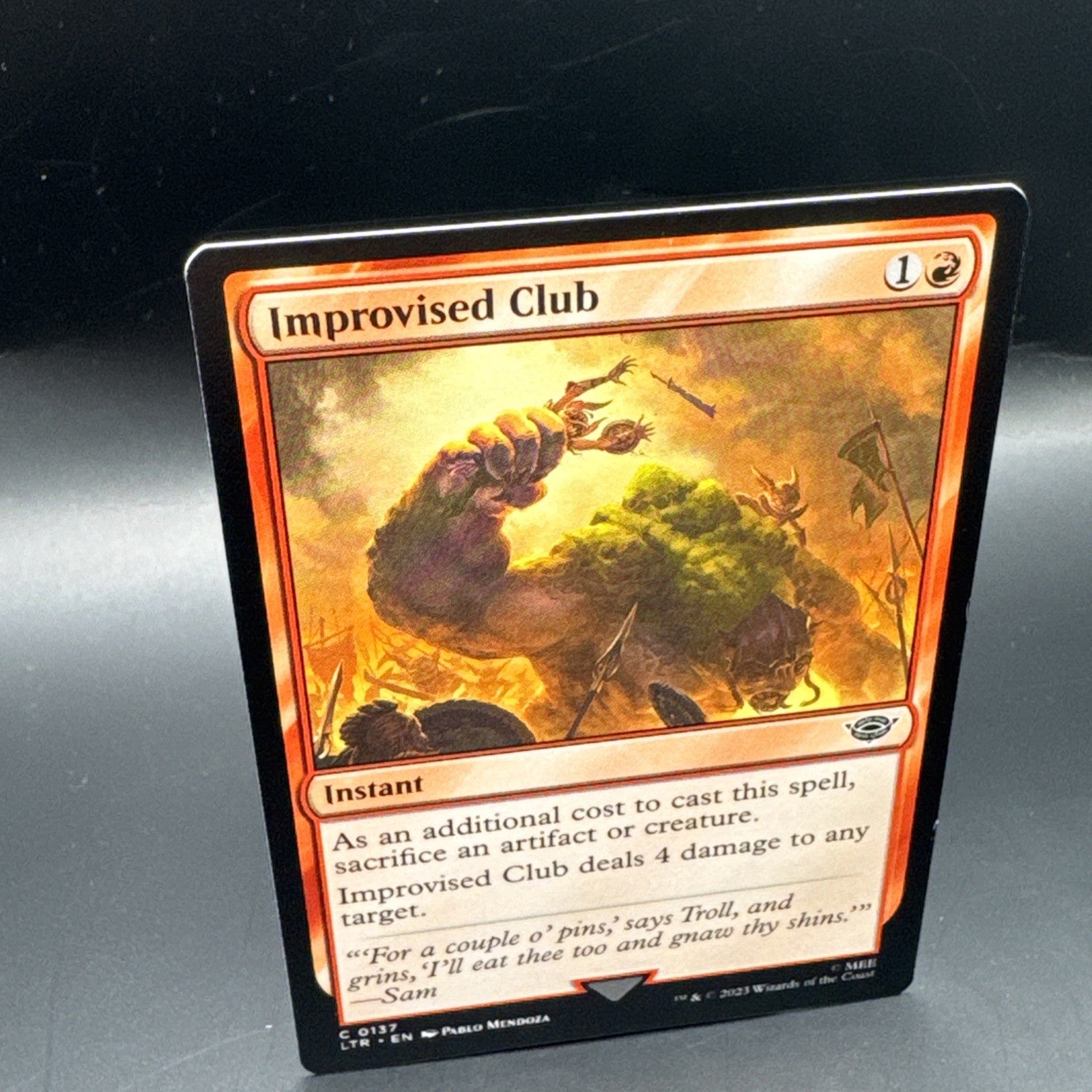 MTG Improvised Club (Foil) Tales of Middle-Earth C0137 + 1 Regular Card